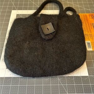 LAST CHANCE Black Felted Handbag